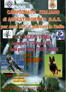 Campionato Addestramento SAS Nati e Allevati in Italia